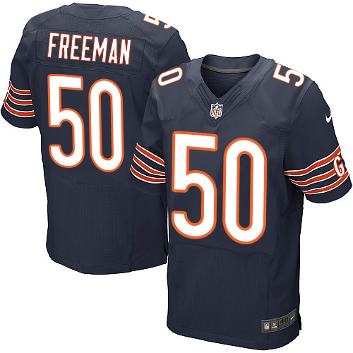 Nike Bears #50 Jerrell Freeman Navy Blue Team Color Men's Stitched NFL Elite Jersey
