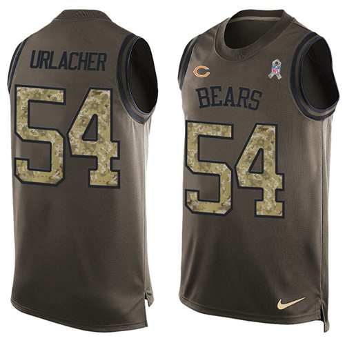 Nike Bears #54 Brian Urlacher Green Men's Stitched NFL Limited Salute To Service Tank Top Jersey