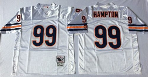 Mitchell&Ness Bears #99 Dan Hampton White Small No. Throwback Stitched NFL Jersey