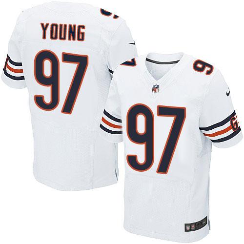 Nike Bears #97 Willie Young White Men's Stitched NFL Elite Jersey