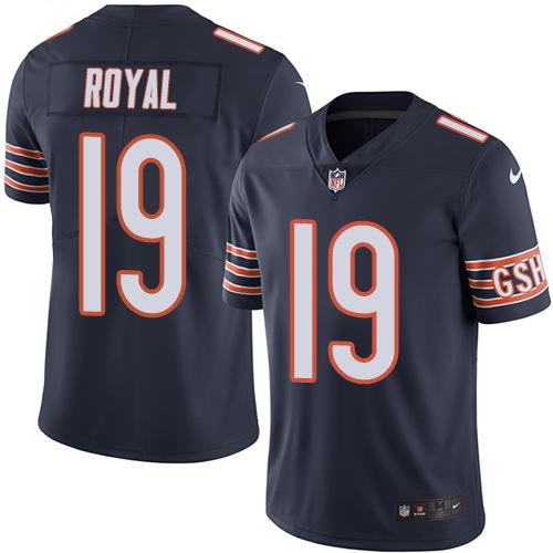 Nike Bears #19 Eddie Royal Navy Blue Men's Stitched NFL Limited Rush Jersey