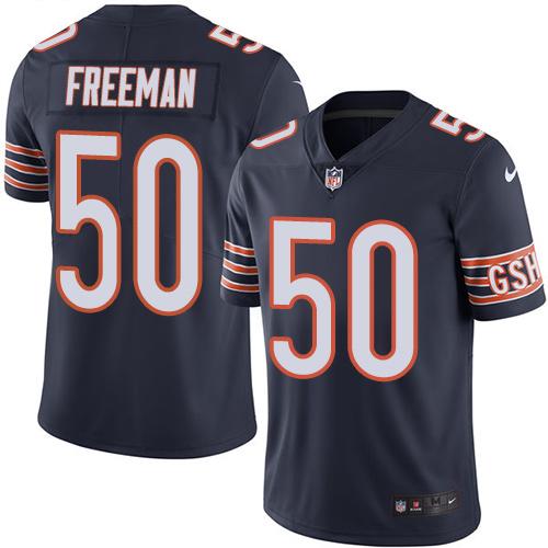 Nike Bears #50 Jerrell Freeman Navy Blue Men's Stitched NFL Limited Rush Jersey