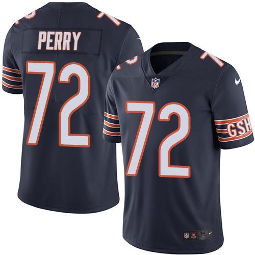 Nike Bears #72 William Perry Navy Blue Men's Stitched NFL Limited Rush Jersey
