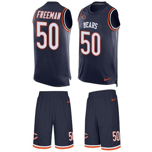 Nike Bears #50 Jerrell Freeman Navy Blue Team Color Men's Stitched NFL Limited Tank Top Suit Jersey