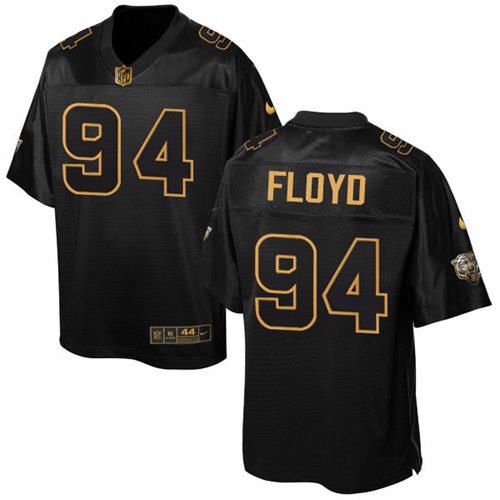 Nike Bears #94 Leonard Floyd Black Men's Stitched NFL Elite Pro Line Gold Collection Jersey
