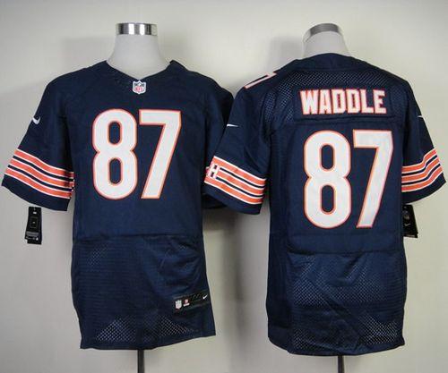 Nike Bears #87 Tom Waddle Navy Blue Team Color Men's Stitched NFL Elite Jersey