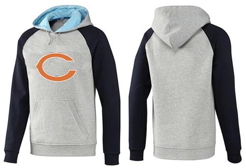 Chicago Bears Logo Pullover Hoodie Grey & Blue