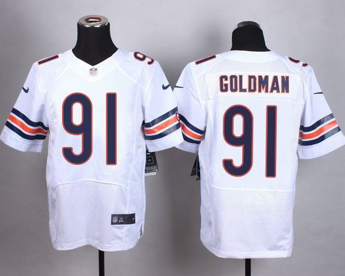 Nike Bears #91 Eddie Goldman White Men's Stitched NFL Elite Jersey