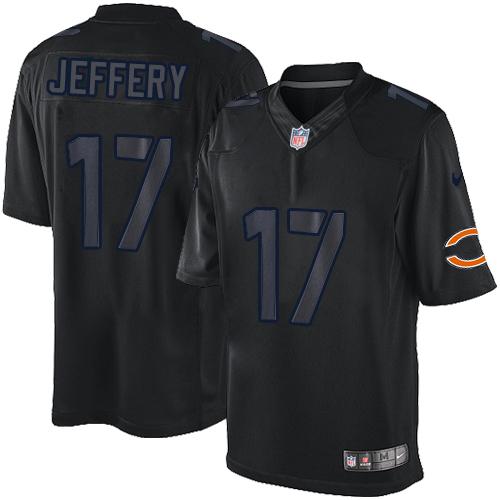 Nike Bears #17 Alshon Jeffery Black Men's Stitched NFL Impact Limited Jersey