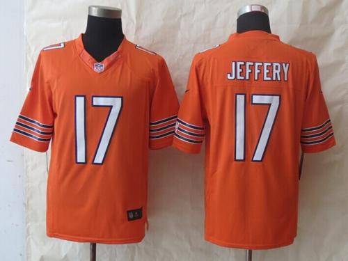 Nike Bears #17 Alshon Jeffery Orange Alternate Men's Stitched NFL Limited Jersey