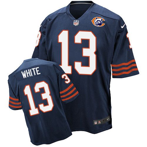 Nike Bears #13 Kevin White Navy Blue Throwback Men's Stitched NFL Elite Jersey