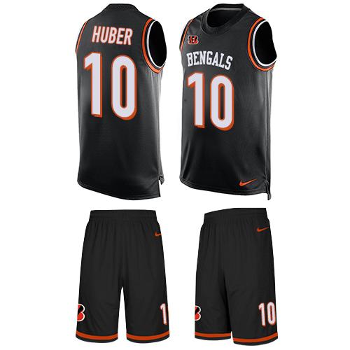 Nike Bengals #10 Kevin Huber Black Team Color Men's Stitched NFL Limited Tank Top Suit Jersey