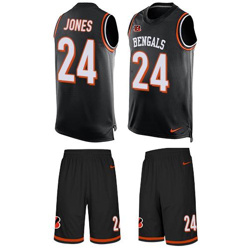 Nike Bengals #24 Adam Jones Black Team Color Men's Stitched NFL Limited Tank Top Suit Jersey