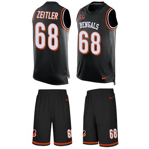 Nike Bengals #68 Kevin Zeitler Black Team Color Men's Stitched NFL Limited Tank Top Suit Jersey