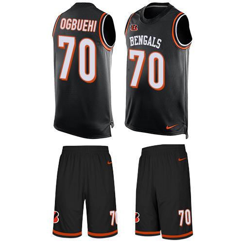 Nike Bengals #70 Cedric Ogbuehi Black Team Color Men's Stitched NFL Limited Tank Top Suit Jersey