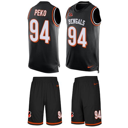 Nike Bengals #94 Domata Peko Black Team Color Men's Stitched NFL Limited Tank Top Suit Jersey