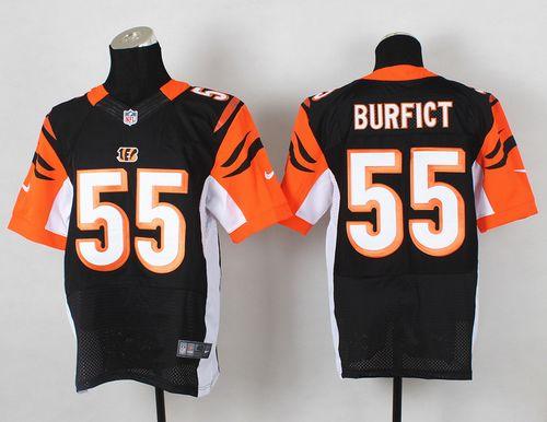 Nike Bengals #55 Vontaze Burfict Black Team Color Men's Stitched NFL Elite Jersey