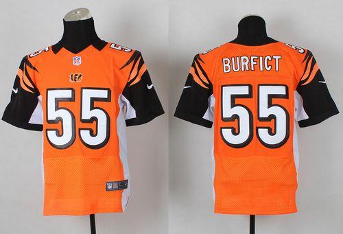 Nike Bengals #55 Vontaze Burfict Orange Alternate Men's Stitched NFL Elite Jersey