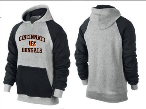 Cincinnati Bengals Heart & Soul Pullover Hoodie Grey & Black