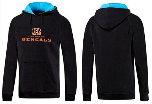 Cincinnati Bengals Authentic Logo Pullover Hoodie Black & Blue