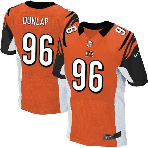 Nike Bengals #96 Carlos Dunlap Orange Alternate Men's Stitched NFL Elite Jersey