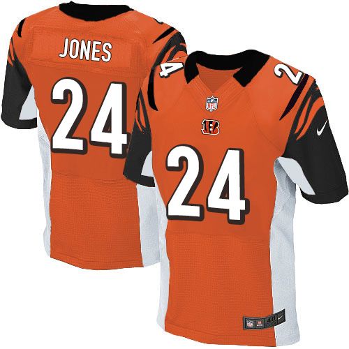 Men's Bengals #24 Adam Jones Orange Alternate Stitched Elite Jersey