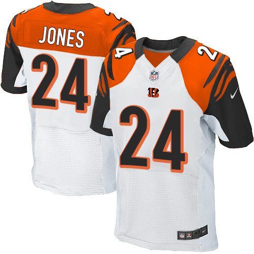 Nike Bengals #24 Adam Jones White Men's Stitched NFL Elite Jersey