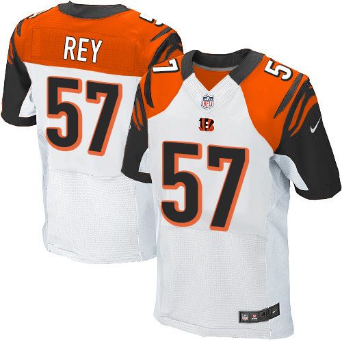 Nike Bengals #57 Vincent Rey White Men's Stitched NFL Elite Jersey