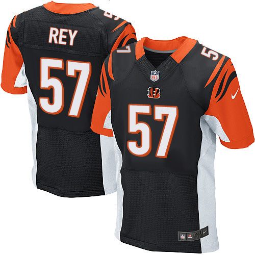 Nike Bengals #57 Vincent Rey Black Team Color Men's Stitched NFL Elite Jersey