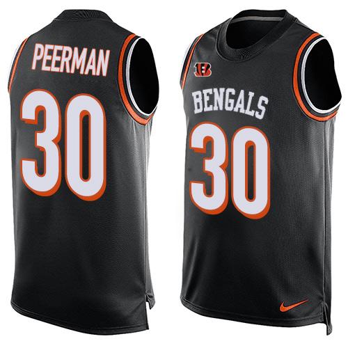 Nike Bengals #30 Cedric Peerman Black Team Color Men's Stitched NFL Limited Tank Top Jersey