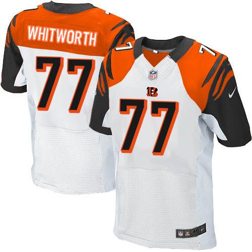 Nike Bengals #77 Andrew Whitworth White Men's Stitched NFL Elite Jersey