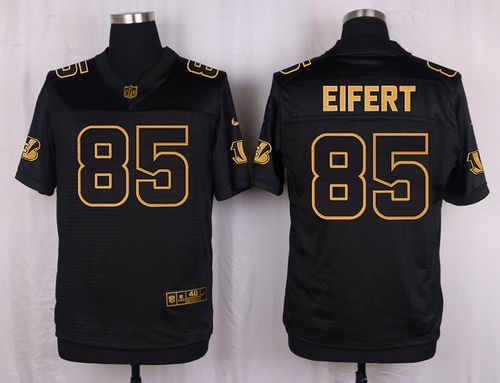 Nike Bengals #85 Tyler Eifert Black Men's Stitched NFL Elite Pro Line Gold Collection Jersey
