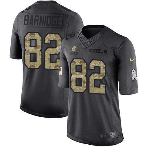 Nike Browns #82 Gary Barnidge Black Men's Stitched NFL Limited 2016 Salute to Service Jersey