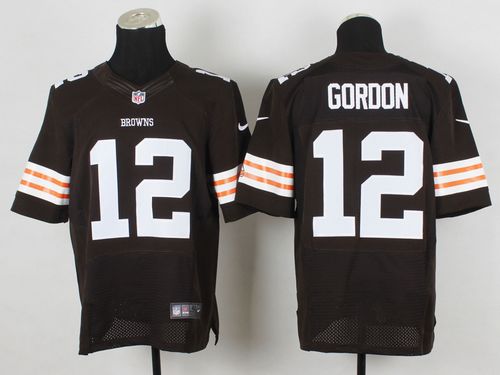 Nike Browns #12 Josh Gordon Brown Team Color Men's Stitched NFL Elite Jersey