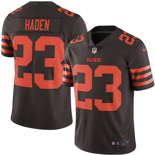 Nike Browns #23 Joe Haden Brown Men's Stitched NFL Limited Rush Jersey
