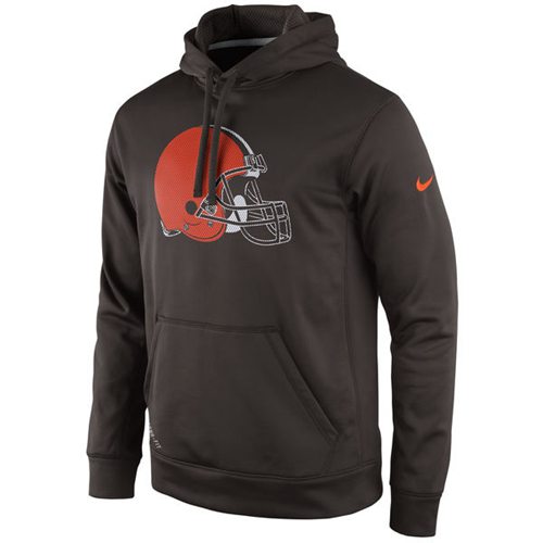 Cleveland Browns Nike Practice Performance Pullover Hoodie Brown