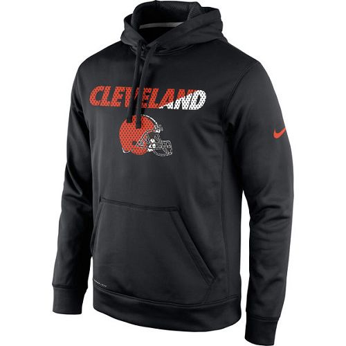 Men's Cleveland Browns Nike Black Kick Off Staff Performance Pullover Hoodie