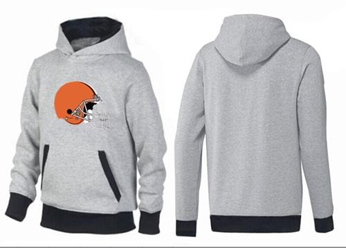 Cleveland Browns Logo Pullover Hoodie Grey & Black