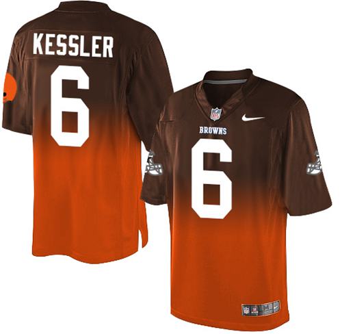 Nike Browns #6 Cody Kessler Brown/Orange Men's Stitched NFL Elite Fadeaway Fashion Jersey