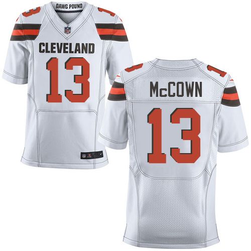 Nike Browns #13 Josh McCown White Men's Stitched NFL New Elite Jersey
