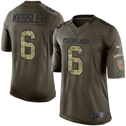 Nike Browns #6 Cody Kessler Green Men's Stitched NFL Limited Salute to Service Jersey