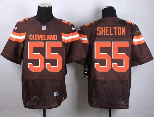 Nike Browns #55 Danny Shelton Brown Team Color Men's Stitched NFL New Elite Jersey