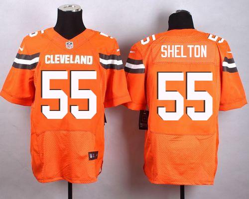 Nike Browns #55 Danny Shelton Orange Alternate Men's Stitched NFL New Elite Jersey