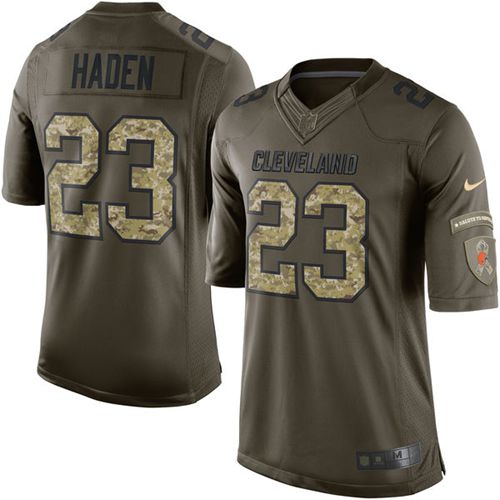 Nike Browns #23 Joe Haden Green Men's Stitched NFL Limited Salute to Service Jersey