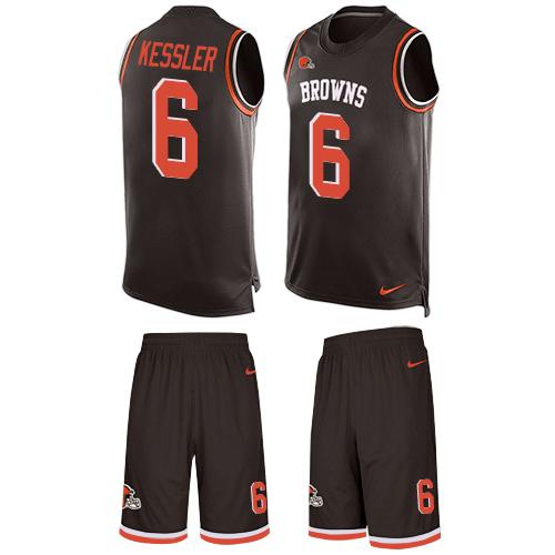 Nike Browns #6 Cody Kessler Brown Team Color Men's Stitched NFL Limited Tank Top Suit Jersey