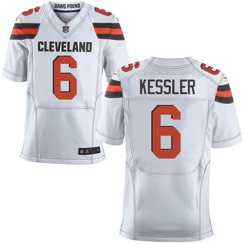 Nike Browns #6 Cody Kessler White Men's Stitched NFL New Elite Jersey