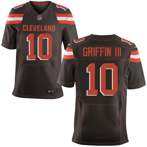 Nike Browns #10 Robert Griffin III Brown Team Color Men's Stitched NFL New Elite Jersey