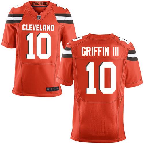 Nike Browns #10 Robert Griffin III Orange Alternate Men's Stitched NFL New Elite Jersey