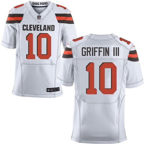 Nike Browns #10 Robert Griffin III White Men's Stitched NFL New Elite Jersey