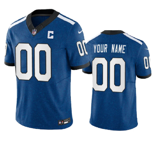 Men's Indianapolis Colts ACTIVE PLAYER Custom Blue 2023 F.U.S.E. Throwback Vapor Untouchable Limited Football Stitched Jersey